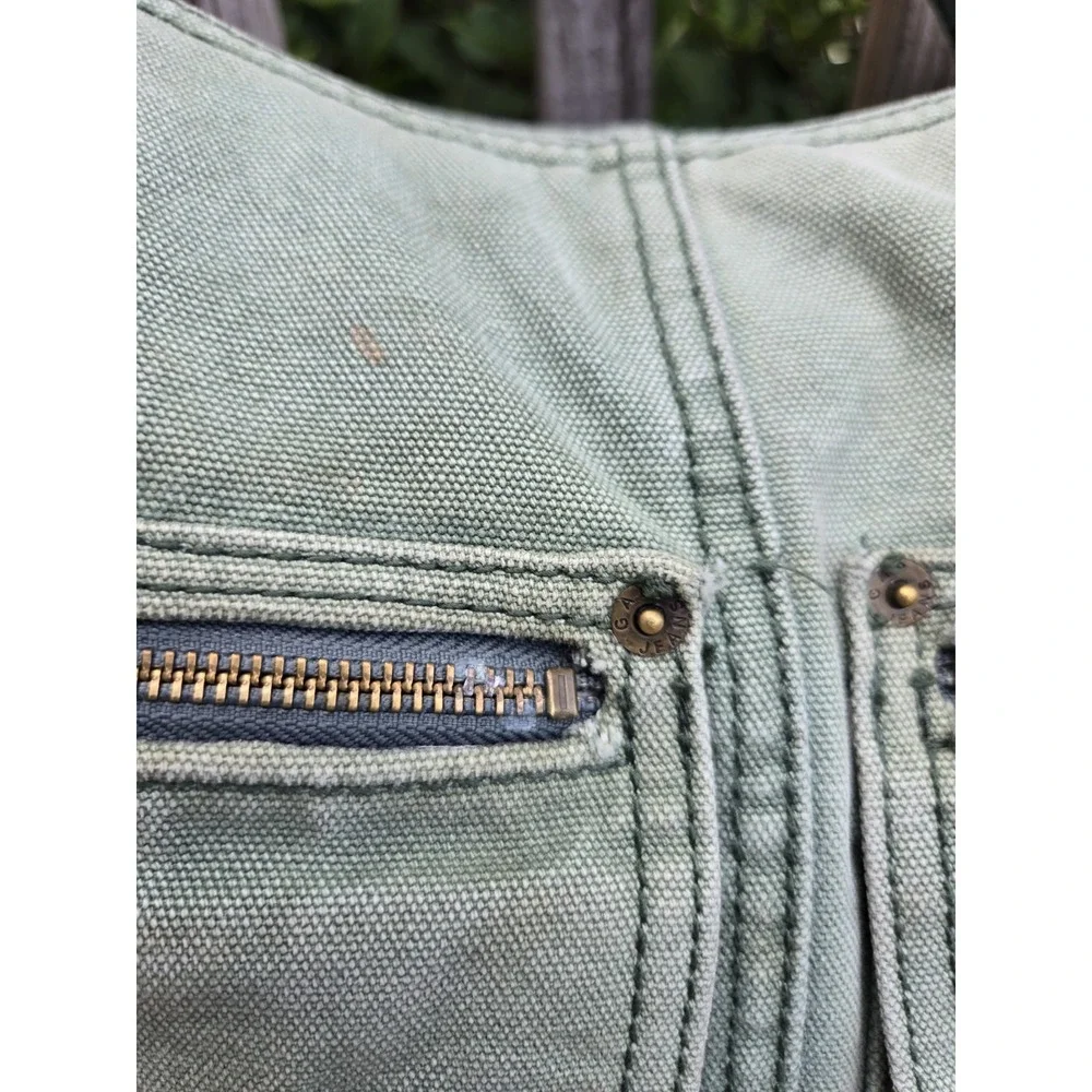Vintage GAP Y2K Crossbody Shoulder Adjustable Denim Light Green Bag Gorpcore‎